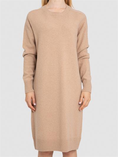 Платье с круглым вырезом из смеси шерсти и кашемира ELB7636BEJ