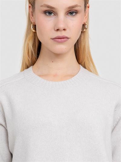 Платье с круглым вырезом из смеси шерсти и кашемира ELB7636TAS