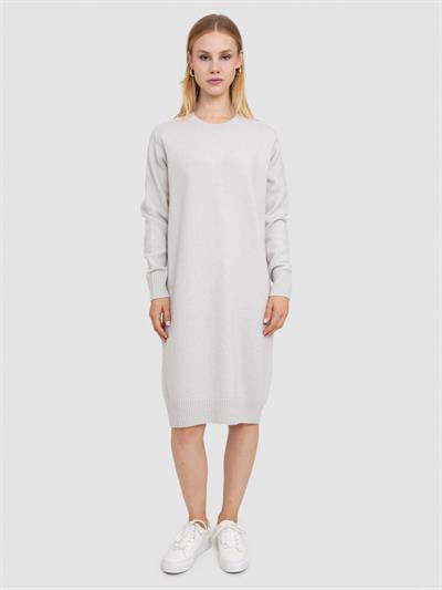 Платье с круглым вырезом из смеси шерсти и кашемира ELB7636TAS