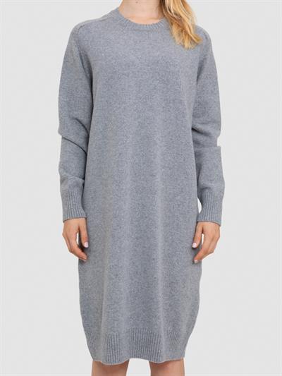 Платье с круглым вырезом из смеси шерсти и кашемира ELB7636GRI