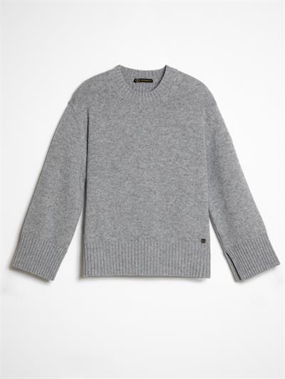 Система Свитер с вырезом из смесей шерсти и кашемиры KZK7802GRI