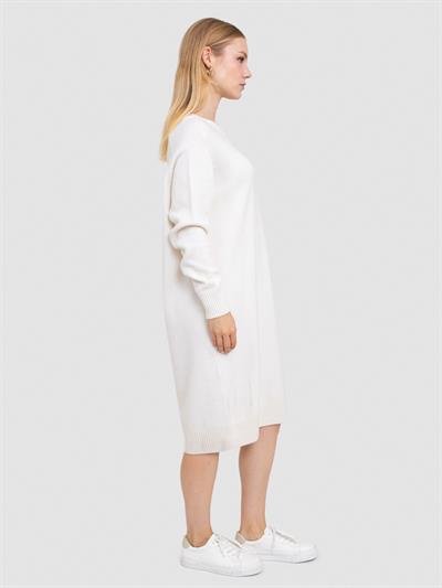 Платье с круглым вырезом из смеси шерсти и кашемира ELB7636KEMIK