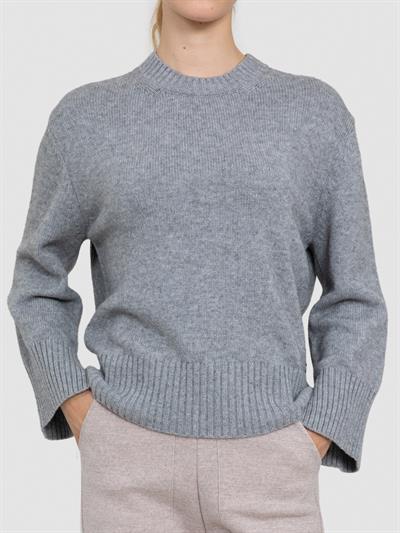Система Свитер с вырезом из смесей шерсти и кашемиры KZK7802GRI