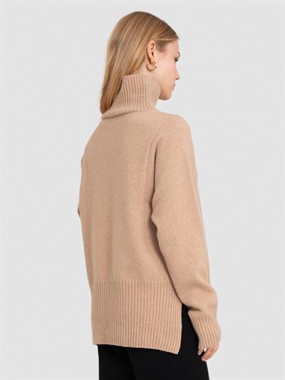 Свитер с высоким воротником из смеси шерсти и кашемира KZK7548BEJ
