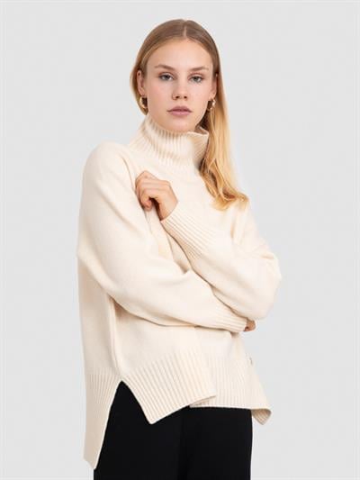 Свитер с высоким воротником из смеси шерсти и кашемира KZK7548SARIKEMIK