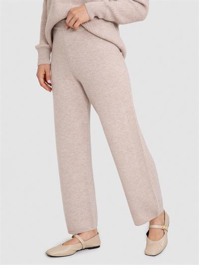  Трикотажные брюки в рубчик из смеси кашемира и шерсти PNT7970BEJ
