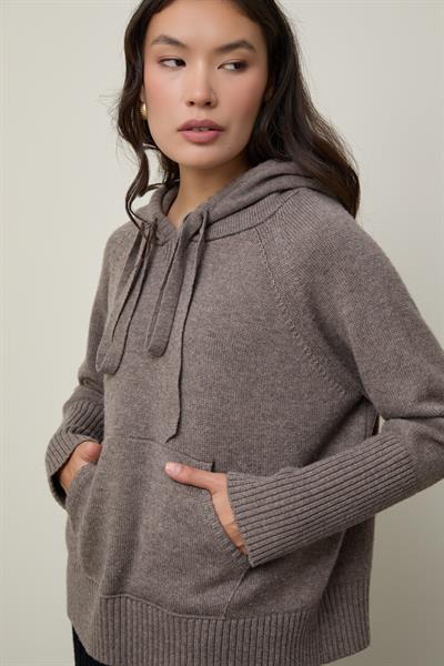 Худи из кашемировой и шерстяной смеси KZK12820VİZON