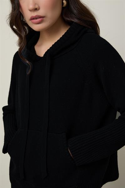 Худи из кашемировой и шерстяной смеси KZK12820SİYAH