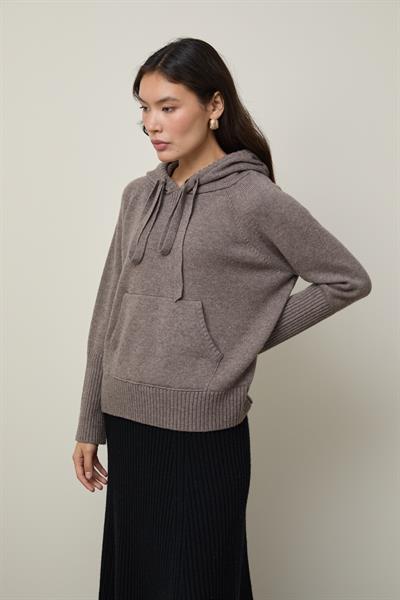 Худи из кашемировой и шерстяной смеси KZK12820VİZON