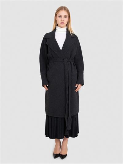 Кардиган из смеси шерсти и кашемира с поясом HRK8642KOYUANTRASIT