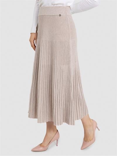 Плиссированная юбка из смеси шерсти и кашемира ETK8094BEJ