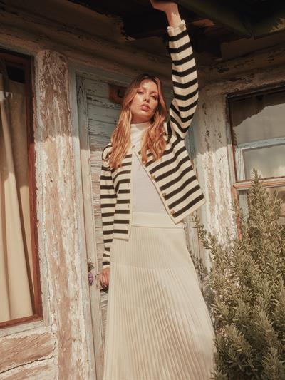 Плиссированная юбка из смеси шерсти и кашемира ETK8094KEMIK