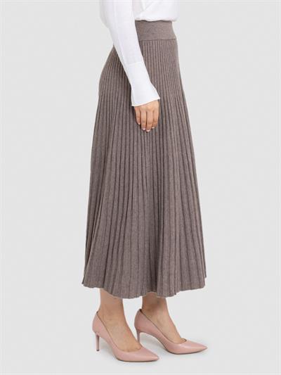 Плиссированная юбка из смеси шерсти и кашемира ETK8094VIZON