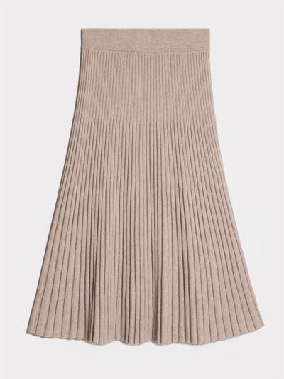 Плиссированная юбка из смеси шерсти и кашемира ETK8094BEJ