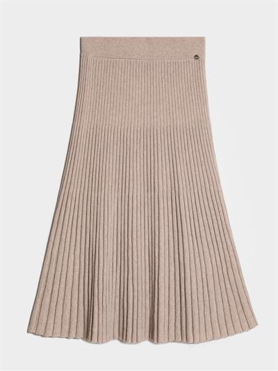 Плиссированная юбка из смеси шерсти и кашемира ETK8094BEJ