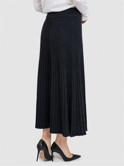 Плиссированная юбка из смеси шерсти и кашемира ETK8094ANTRASIT