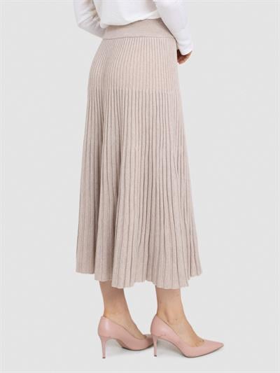 Плиссированная юбка из смеси шерсти и кашемира ETK8094BEJ