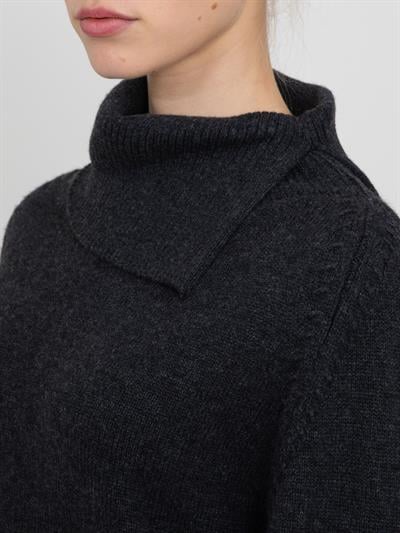 Свитер с ведущим воротником из смесей шерсти и кашемира KZK8216ANTRASIT