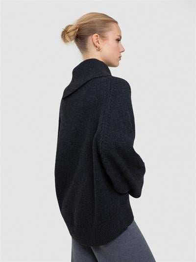 Свитер с ведущим воротником из смесей шерсти и кашемира KZK8216ANTRASIT