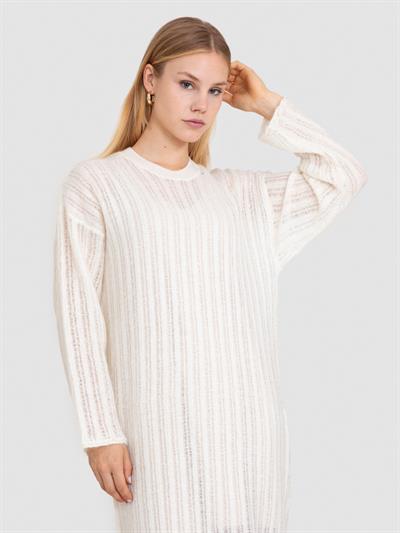 Платье открытой вязки из смеси мохера и шерсти ELB8406KEMIK