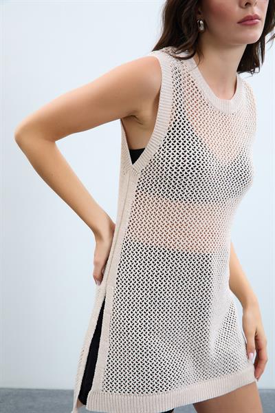 Ажурная туника-струна металлик TNK8048BEJ