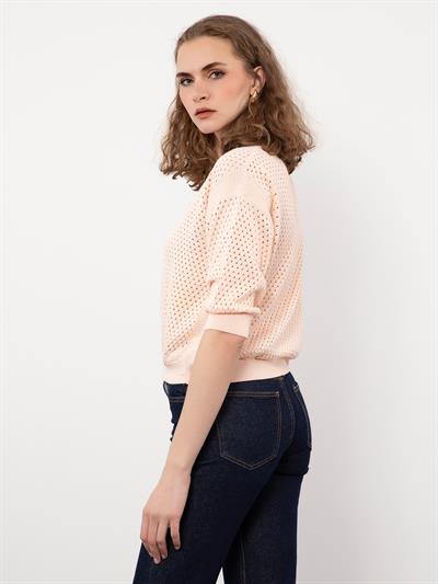 Ажурный свитер из смеси органического хлопка KZK9364SOMON