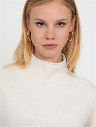 Платье с высоким воротником из смесей органического кроя ELB7420KEMIK