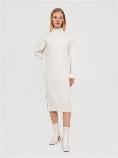 Платье с высоким воротником из смесей органического кроя ELB7420KEMIK