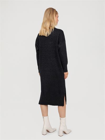 Платье с высоким воротником из смесей органического кроя ELB7420SIYAH