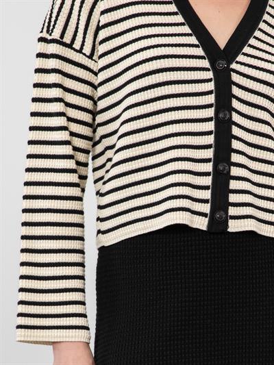 Полосатый кардиган из смеси органического хлопка HRK9254KEMIK