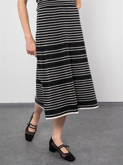 Юбка в полоску из органического хлопка с деталями контрастного цвета ETK9492SIYAH