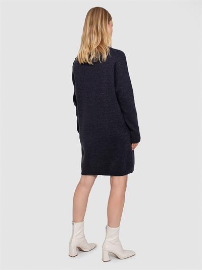 Платье из органического кроя и люрекса с пуговицами ELB7500ANTRASIT