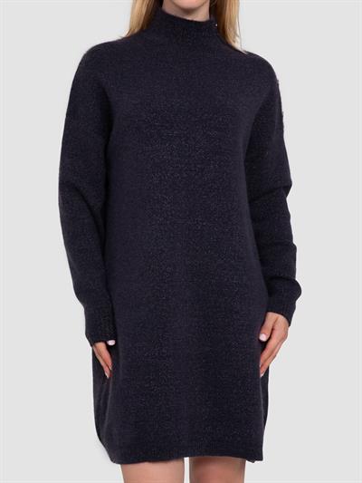 Платье из органического кроя и люрекса с пуговицами ELB7500ANTRASIT