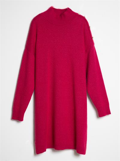 Платье из органического кроя и люрекса с пуговицами ELB7500FUSYA