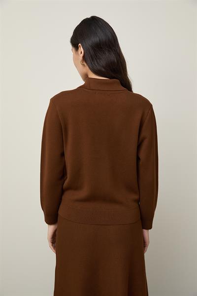 Кардиган на молнии из смеси органического хлопка HRK12758KAHVE