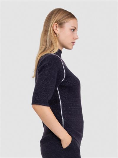 Свитер из смесового органического хлопка с начесом KZK7520KOYU ANTRASIT