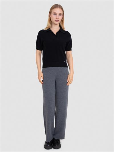 Свитер из смесового органического хлопка с начесом KZK8448SIYAH