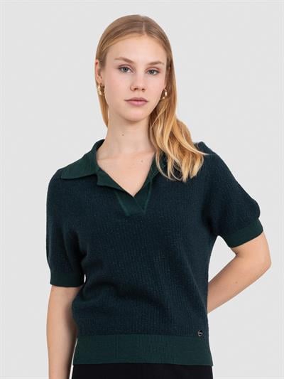 Свитер из смесового органического хлопка с начесом KZK8448HAKI