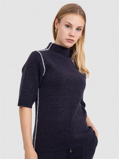 Свитер из смесового органического хлопка с начесом KZK7520KOYU ANTRASIT