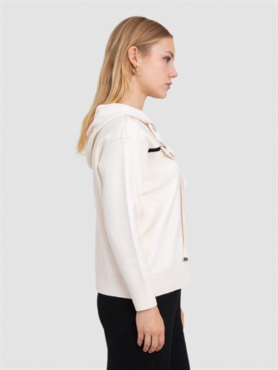 Свитер с капюшоном из органического хлопка KZK6374KEMIK