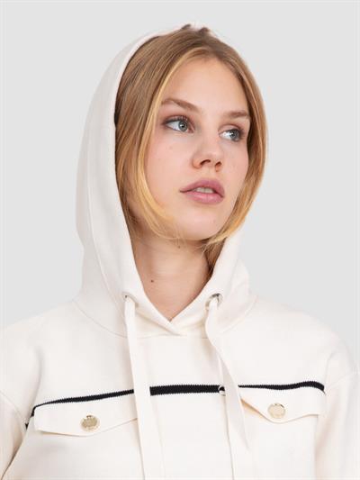 Свитер с капюшоном из органического хлопка KZK6374KEMIK