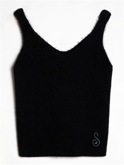 Топ из смеси органического хлопка с металлизированной нитью ATL8248SIYAH