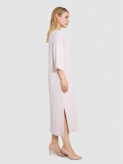 Платье из органического материала с металлизированной нитью ELB7364PUDRA