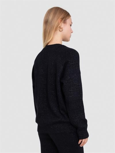 Свитер из органического хлопка с металлизированной нитью KZK7560SIYAH