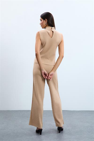 Трикотажный топ с пайетками из смеси органического хлопка ATL10712BEJ