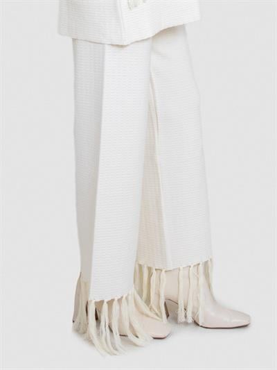 Брюки из органического хлопка с бахромой PNT8378KEMIK