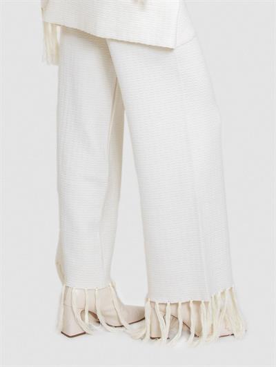 Брюки из органического хлопка с бахромой PNT8378KEMIK