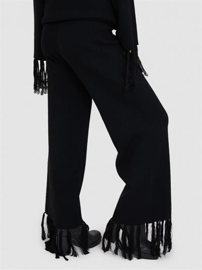 Брюки из органического хлопка с бахромой PNT8378SIYAH