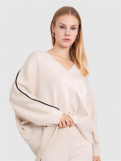 Свитер из органического хлопка с полосками KZK5948BEJ