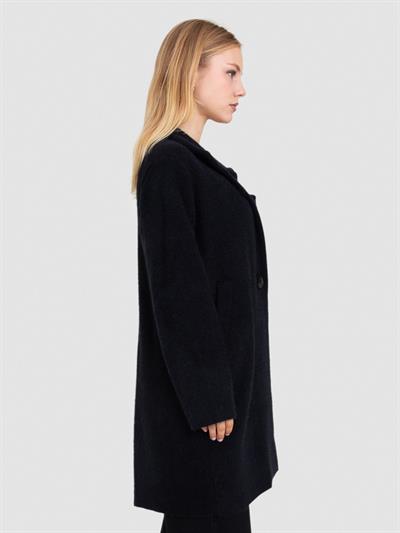 Кардиган из смесового органического хлопка с начесом HRK8250SIYAH